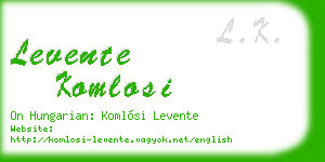 levente komlosi business card